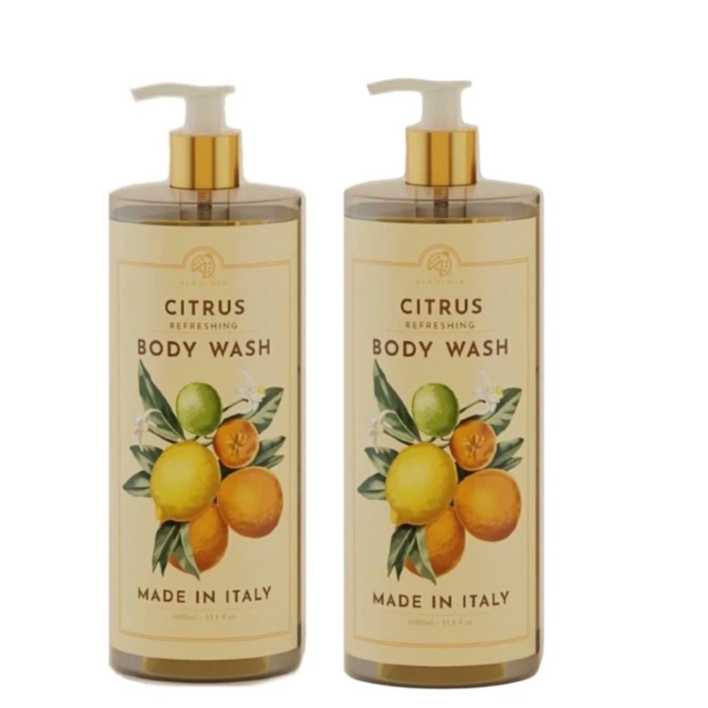 2 PACK  OF ALCHIMIA ~ CITRUS Natural REFRESHING BODY WASH 1000ml MADE IN ITALY